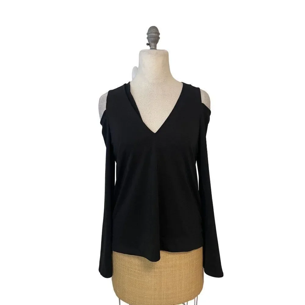 Feel the Piece Terre Jacobs Black Rue Cold Shoulder Top XS Small - Picture 2 of 5